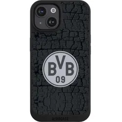 Nivocase Handyhülle für Apple iPhone 15 Hülle NIVOpure Case Schwarz BVB Borussia Dortmund Trikot (Apple iPhone 15), Smartphone Hülle, Schwarz