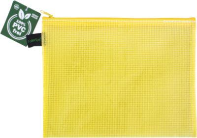 Reißverschlussbeutel FolderSys, Stärke 0,20 mm, A5, B 254 x H 200 mm, PVC-freie Folie, gelb-transparent