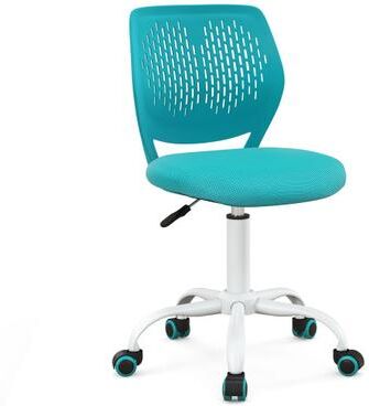 Costway Ergonomic Children Study Chair with Adjustable Height-Turquoise