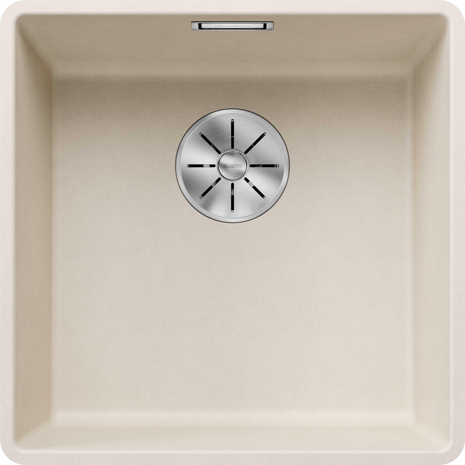 Blanco Subline 400-F spoelbak van Silgranit in softweiß (lichtbeige)