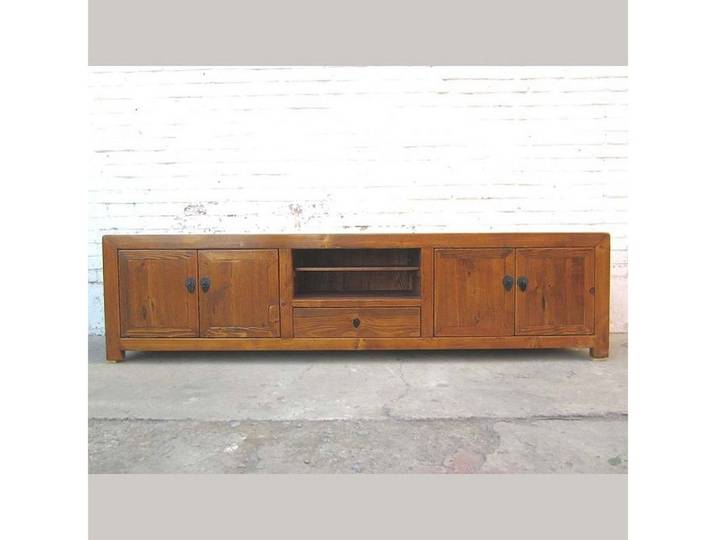 Luxury-Park-Direct Kommode China überbreite TV Lowboard Antiklook vintage Holz honigbraun
