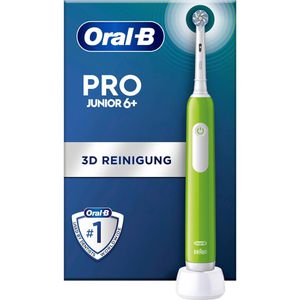 Oral-B Elektrische-Zahnbürste Pro Junior 6+, grün, 3 Putzmodi, mit 1 Aufsteckbürste