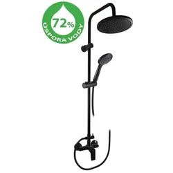 RAV SLEZÁK Vltava Duschsystem mit Duschset Schwarz Matt VTE482.5/7-43CMAT