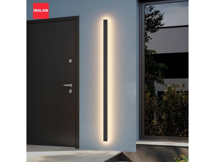 Applique murale extérieure simple, étanche IP65, anti-poussière, antirouille, longue bande lumineuse LED, décoration de la maison, éclairage mural d'entrée de jardin