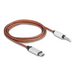 Delock AUX Kabel USB Type-C™ Stecker zu Klinkenstecker 3,5 mm 4 Pin 1,2 m 81288