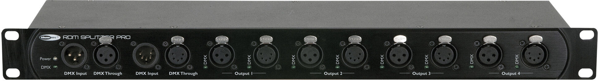 Showtec Rdm Splitter Pro 4-Kanal-Dmx-Booster Mit Rdm 3-Poligem Und 5-Poligem Xlr-Anschluss