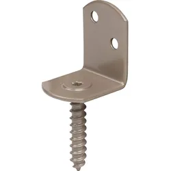 Flechtzaunhalter DURAVIS® L-Form, Material: Stahl, blau verzinkt, Oberfläche: perlbeige RAL 1035