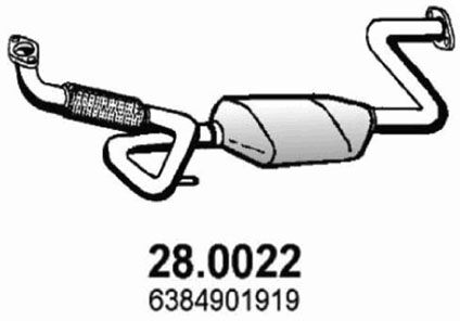 Asso Katalysator 280022 Vorne Für Mercedes