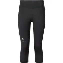 ODLO Damen Lauftights Sliq Tights 3/4, Größe XS in Schwarz Schwarz