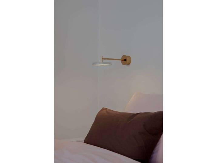 Asteria Long LED-Wandlampe, grau/messing, Hardwire - UMAGE - Wohnzimmer - Design - Metall - Einflammig