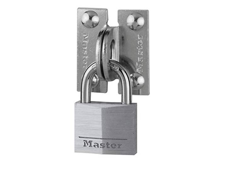 Master Lock 914060REURD Set van rechthoekige stalen spreien en hangslot met sleutel