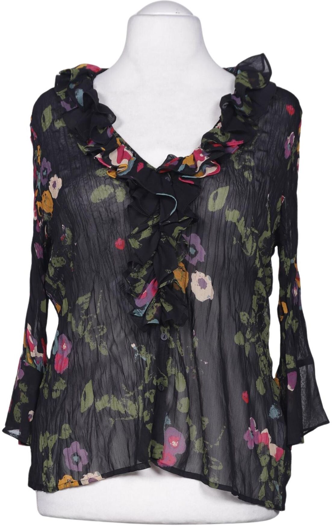 Kriss Trading Sweden Damen Bluse, Mehrfarbig, Gr. Xxl, Synthetik - Second Hand