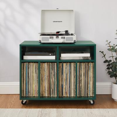 Crosley Furniture Crosley Carlo Rolling Record Player Stand With Vinyl Storage