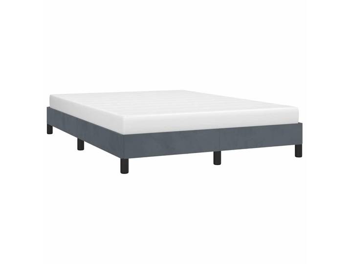 vidaXL Bettgestell ohne Matratze Dunkelgrau 152x203 cm Queen-Size Samt