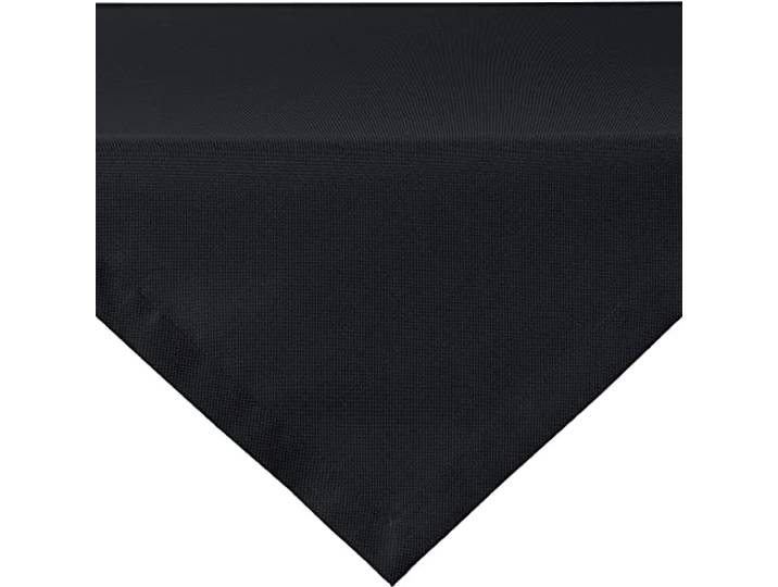 Erwin Müller Tischwäsche, Mitteldecke, Tischdecke Madrid schwarz Größe 100x100 cm - angenehme, weich fließende Qualität, mit hochwirksamer Fleckschutzausrüstung, bügelleicht