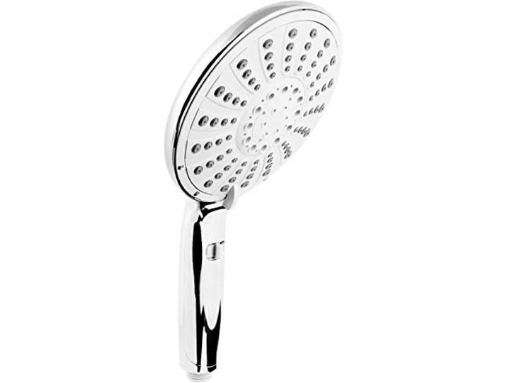 Cornat Handbrause Montenovo – verchromt – 150 mm Kopfdurchmesser 5 Strahlarten: Normal-, Soft- und Massagestrahl – Wasserstop – Anti-Kalk und Einsatz – Duschbrause