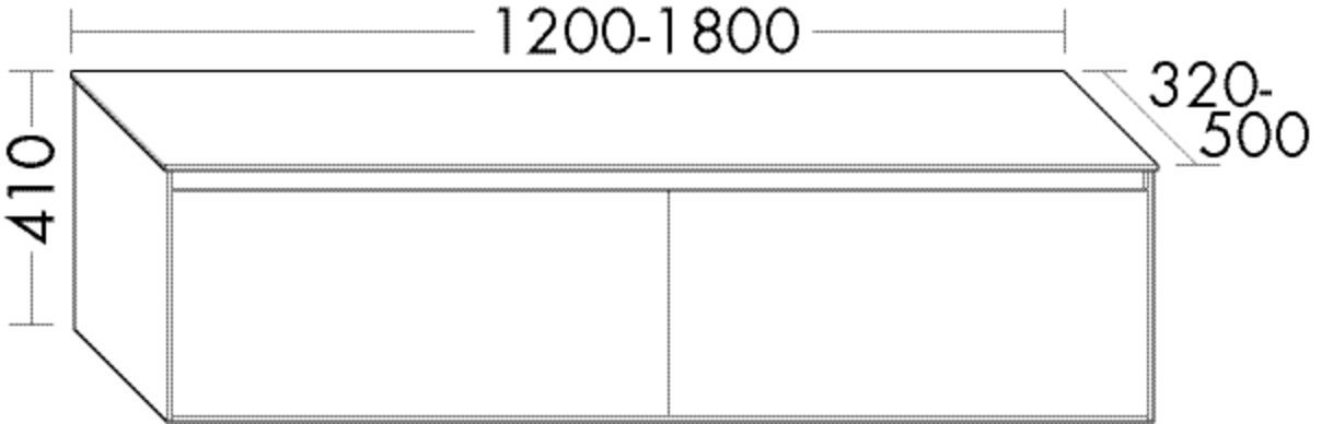 Burgbad Unterschrank rc40 Eiche Natur/Asteiche Natur, USHR120F4600A0343 USHR120F4600A0343