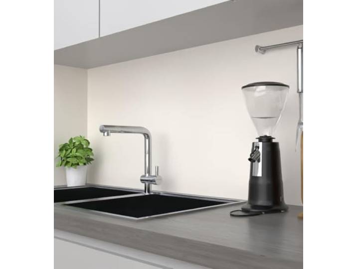 MyMaxxi Küchenrückwand selbstklebend - Matte, 0,4 mm Premium Spritzschutz Folie als günstige Alternative zu Glas, einfache Montage & leichte Reinigung - Motiv: Farbe Polarweiß 340 x 60 cm