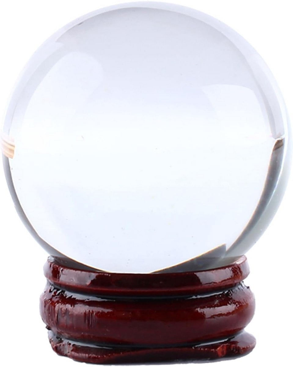 Transparante Kristallen Bol - 40mm Helder Kwarts voor Meditatie en Decoratie
