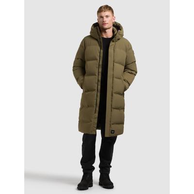 Steppmantel KHUJO "GAGE", Herren, Gr. XXL, everglades grün, Web, 100% Nylon, unifarben, regular fit, eingesetzt elastischer Bund mit innenliegendem Gummizug, Mäntel Steppmantel