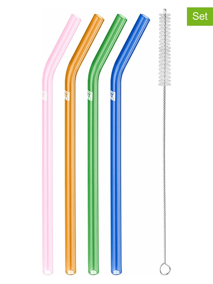 Zwilling 4er-Set: Strohhalme in Bunt - (L)23 cm - onesize