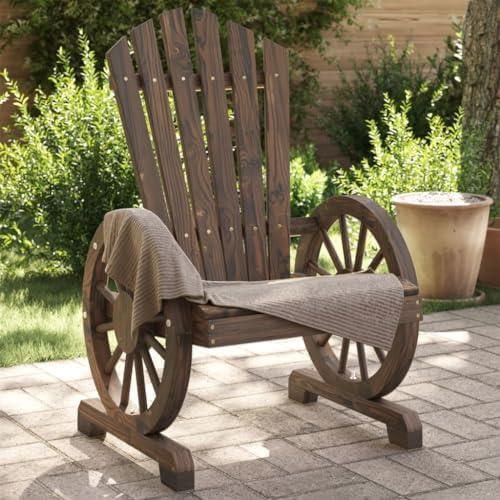 2 Adirondack-Stühle für den Außenbereich aus massivem Tannenholz