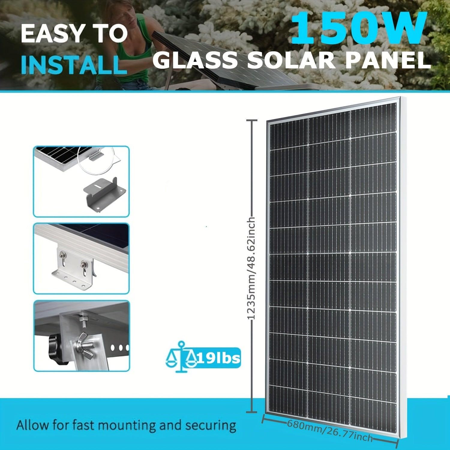 Selius Zonnepanelen Set 300W – 12V Solar Systeem met 20A Laadregelaar en Monokristallijn Ontwerp