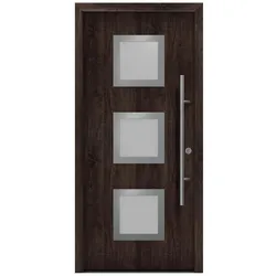 Hörmann Ecostar Haustür "ISOPRO Secur IPS 810S",night oak,110 x 210 cm (B x H)