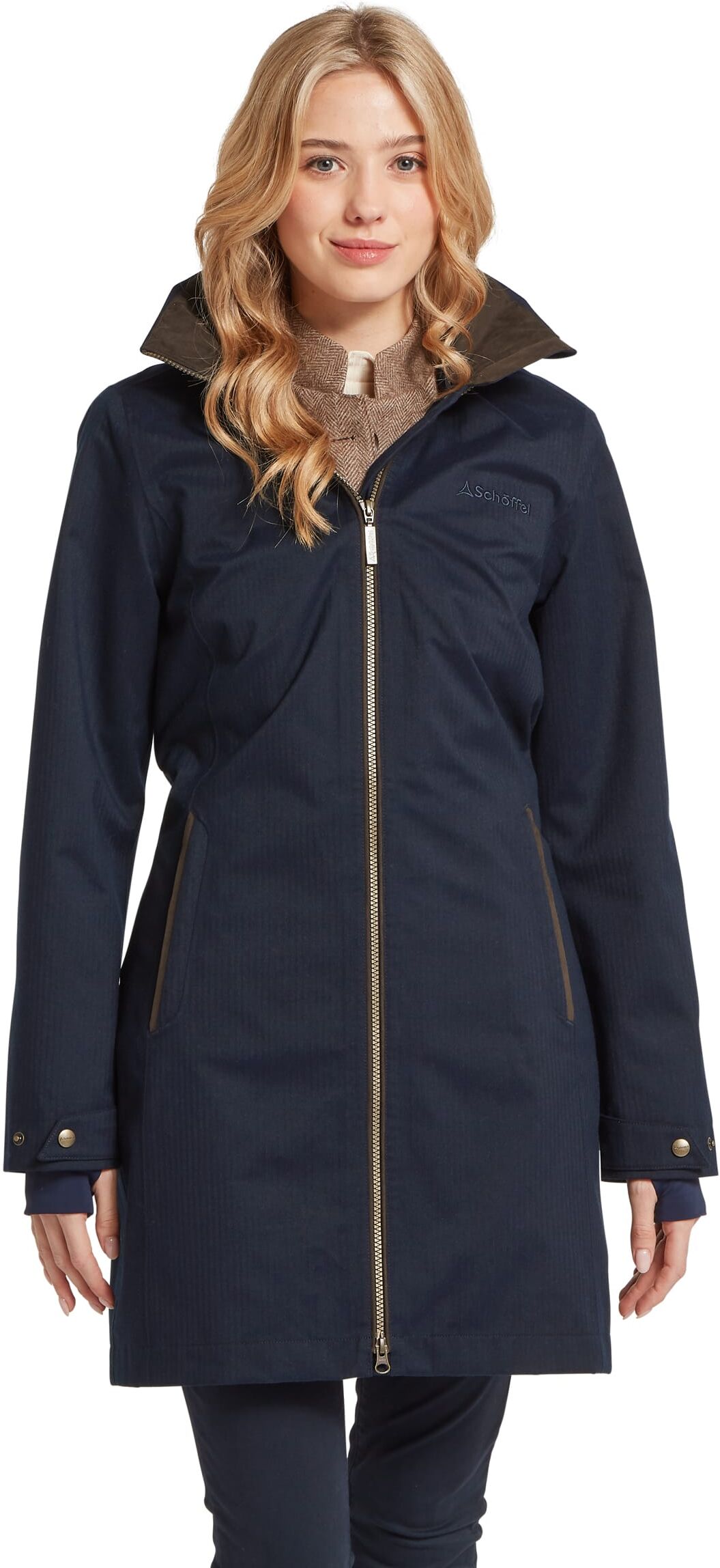 Schöffel Country Allexton Waterproof Coat - Blue - Size UK10 - Women