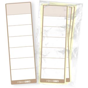 itenga Rückenschilder Latte Macchiato, 60 x 190mm, selbstklebend, 10 Stück