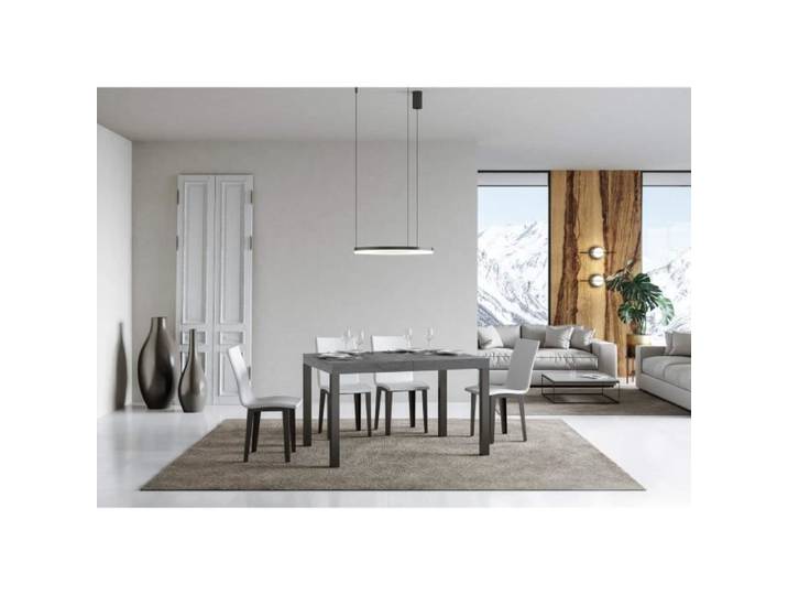 Table extensible - ITAMOBY - Everyday - 130x90 cm - Extensible jusqu'à 234 cm - Cadre anthracite