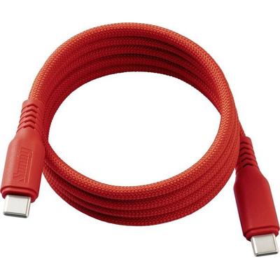 Dehner Elektronik USB-C® Kabel USB 2.0 USB-C® 1 m Orange Geschirmt Magnetic power cable Orange