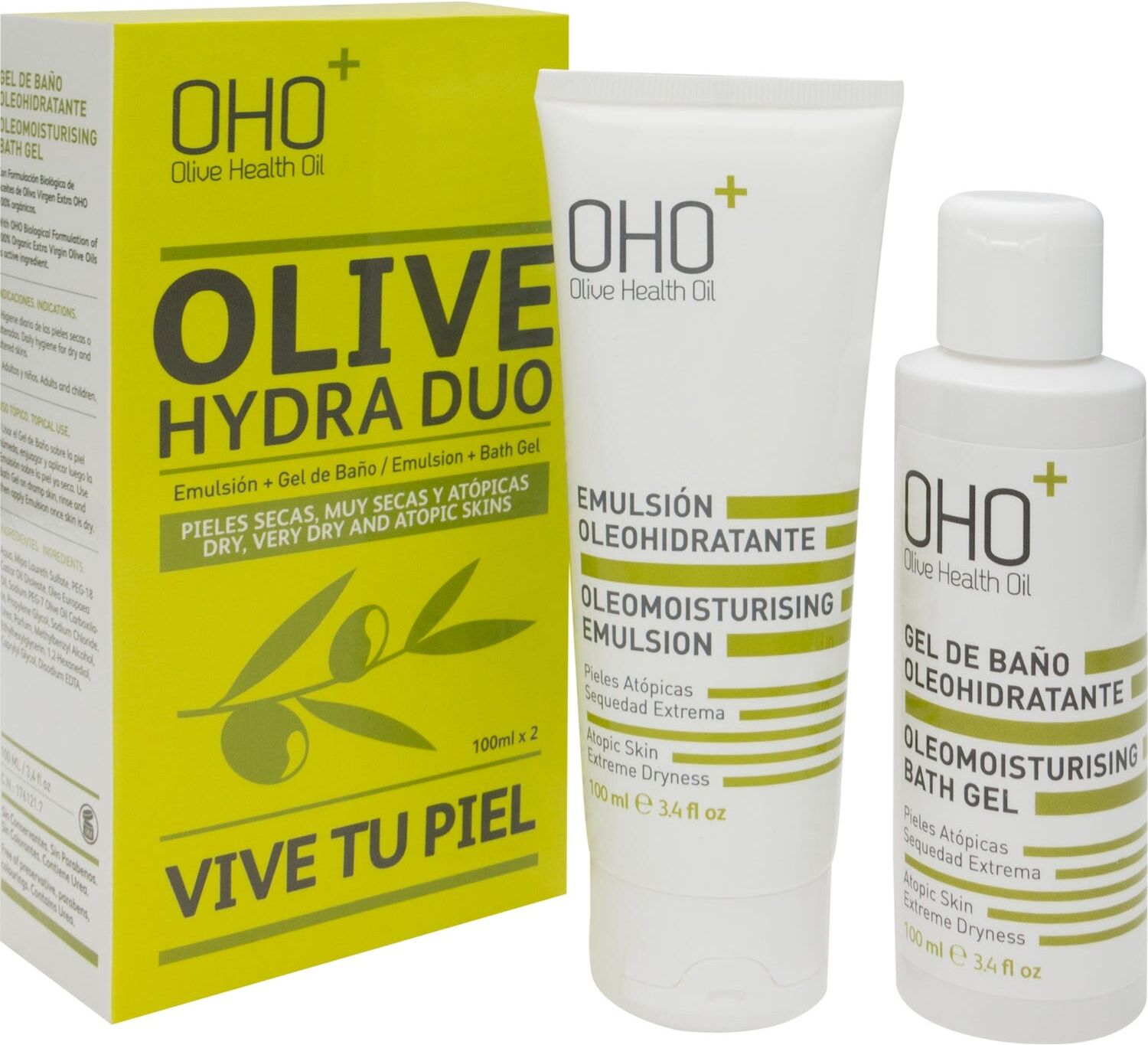 OHO Kit Viaje emulsión 100 ml + Gel Baño 100 ml