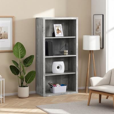 ZWYO HOSIMU 47.5in Laminate 5-Tier Etagere Bookshelf with 3 Adjustable Shelves