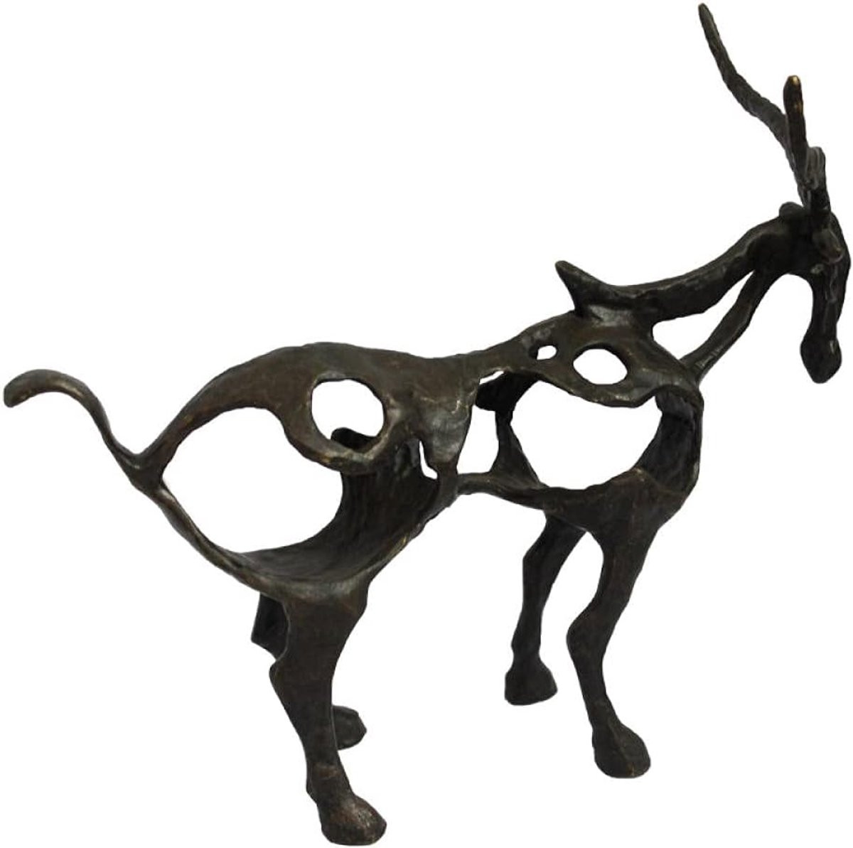 Zwart Gietijzeren Schaap Beeldje voor Decoratie, Hoogte: 29,5 cm