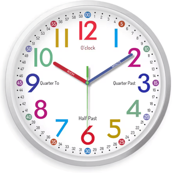 Inspire Picks 8 Inch Silent Quartz Wall Clock Minimalist Modern Home Decor silvery 8 Inch