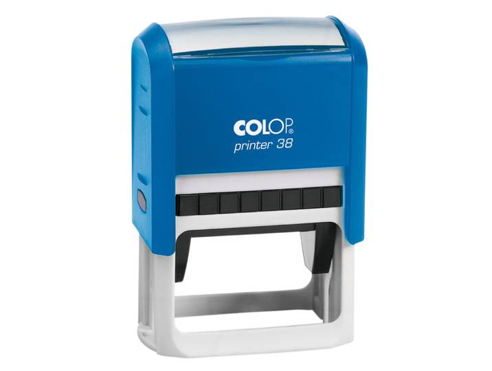Colop Tampon encreur personnalisable Printer 38 - Bleu - 7 lignes