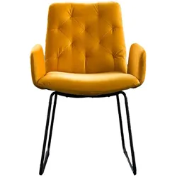 ESSZIMMERSTUHL NEW CHARME Gelb Velvet (1er-Set)