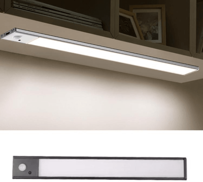 Inspired Deals Rechargeable Motion Sensor LED Cabinet & Wardrobe Lamp With Remote Control 40cm Black
