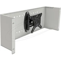 Delock 48,30cm (19") Monitorarm grau (10 kg), Monitor Halterung, Grau