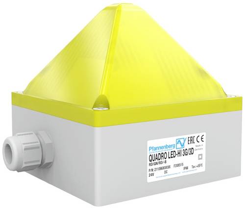 Pfannenberg Blitzleuchte LED QUADRO LED-HI-3G/3D LV YE 21108633009 Gelb Blitzlicht 24 V/DC