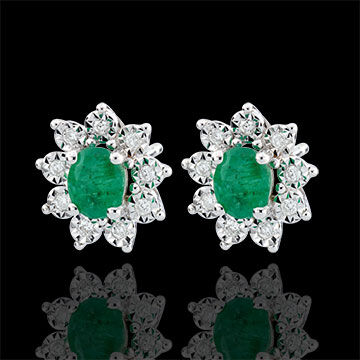 Edenly Ohrringe Eternel Edelweiss - Marguerite Illusion â€“ Synthetischer Smara
