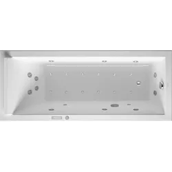 Duravit Starck Whirlpool, Einbauversion, 1 Rückenschräge, Gestell, Ab- und Überlaufgarnitur chrom, Combi-System E, 1700x700mm, 760334000CE1000