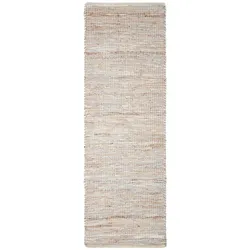 TEPPICHLÄUFER Madras, Leder & Hanf 66/200 cm