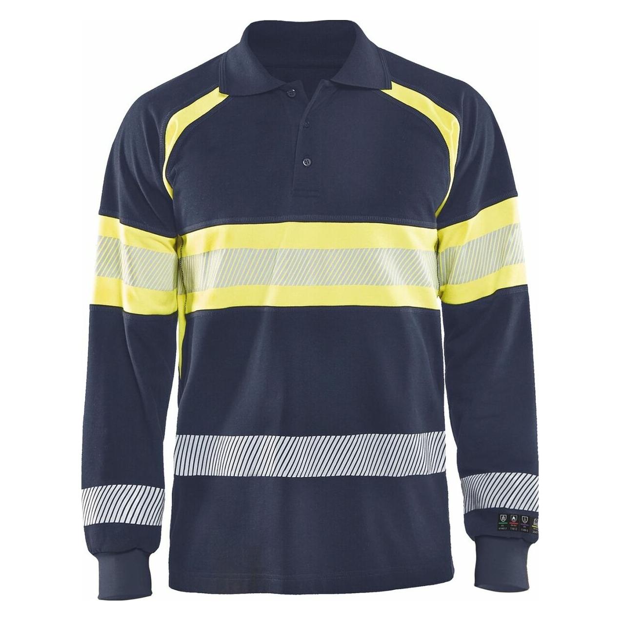 Blakläder Multinorm-Poloshirt, marineblau / gelb, Unisex-Grösse: L (L) (343817268933L)
