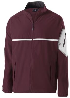 Holloway 229543 Weld Jacket in Maroon/White size Large   Polyester/Spandex Blend