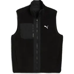 PUMA Herren Jacke Reversible Hybrid Sherpa Vest, Größe S in Schwarz Schwarz