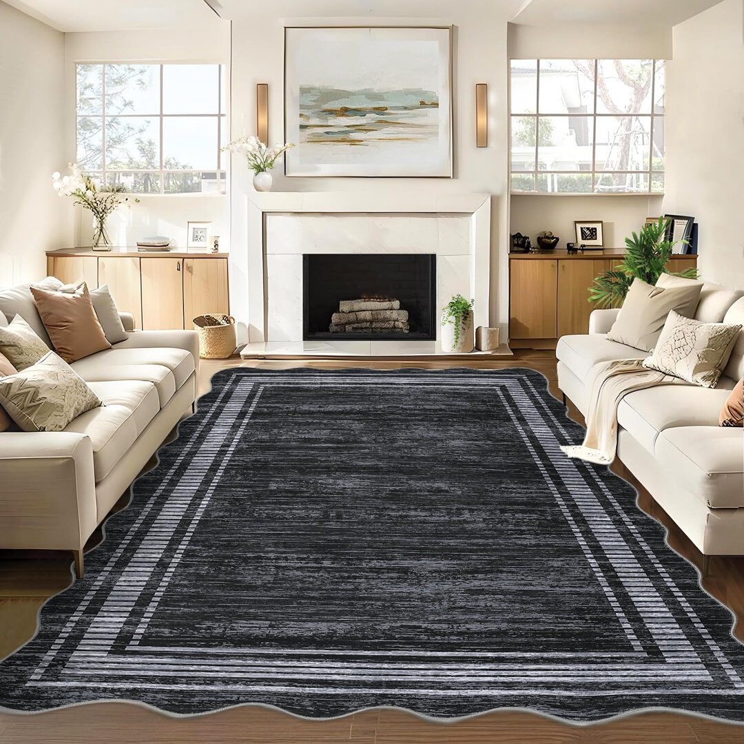 Latitude Vive Rectangle Floral Area Rug Black 160*230cm