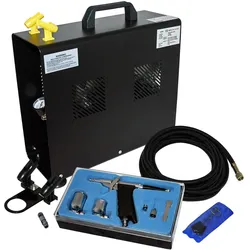 Wiltec Einsteiger Airbrush Kompressor Set AS196A Airbrushpistole DA116 Zubehör