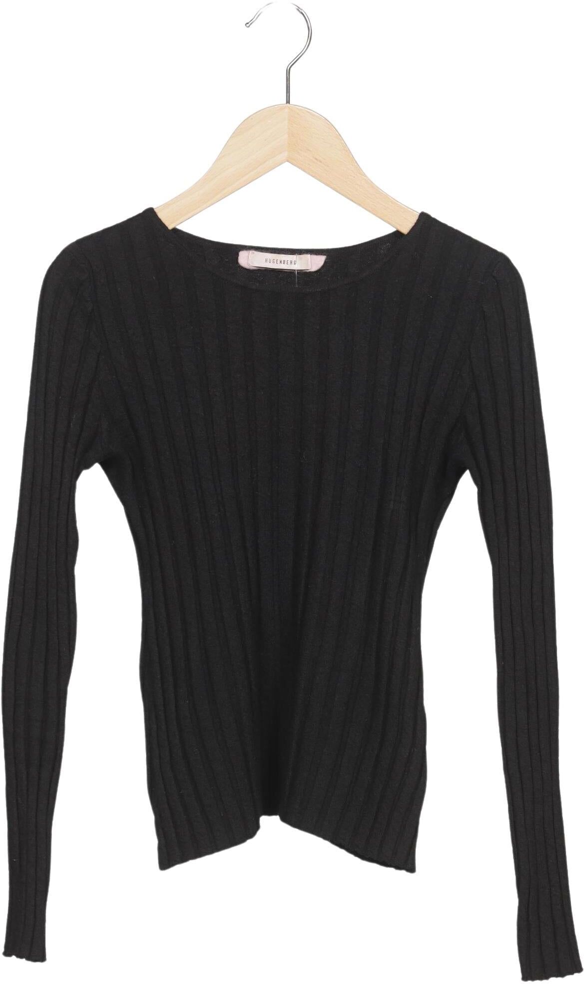 Hugenberg Damen Pullover, Schwarz, Gr. M, Merino - Second Hand
